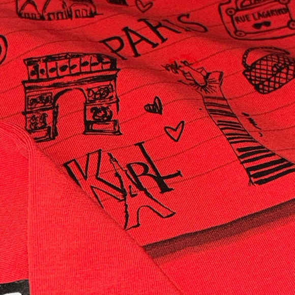 Karl Lagerfeld Paris Graphic Tee Shirt Signature Black Eiffel Tower Small - Picture 4 of 13
